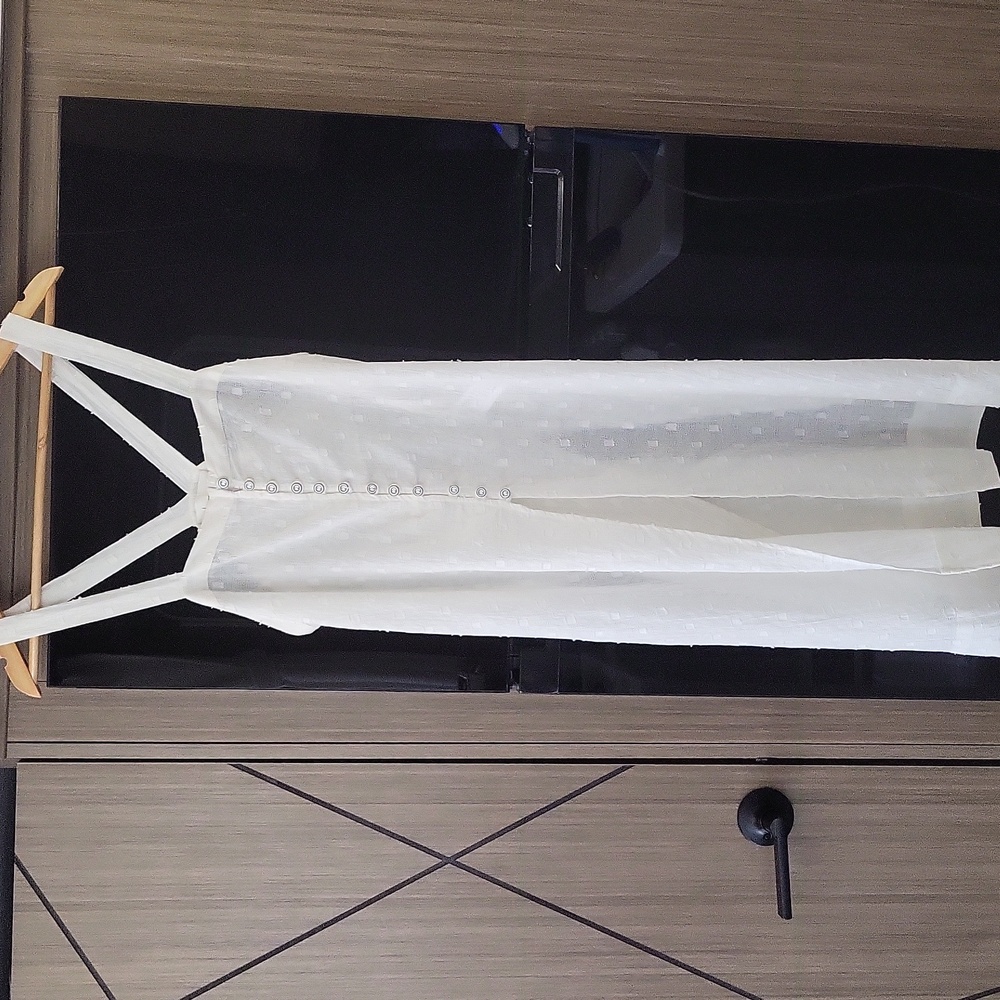 White", Gauze texture", Tank Style sheer dress/cover up" By "Anthropologie" ๐ค - Picture 16 of 17